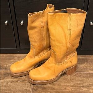 Like New Vintage Frye Campus Boots 77915 Banana Sz 7 Made in USA Model 12R